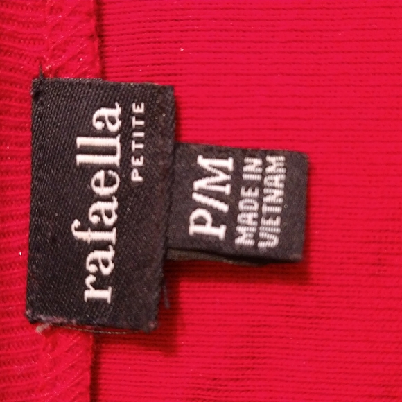 Rafaela petites red rose cardigan sweater Sz PM - Picture 4 of 6